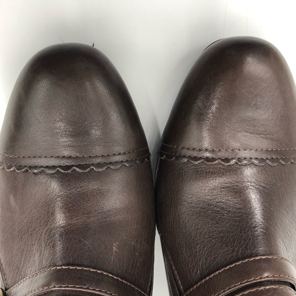 Clarks Brown Leather Heels - Picture 6 of 16